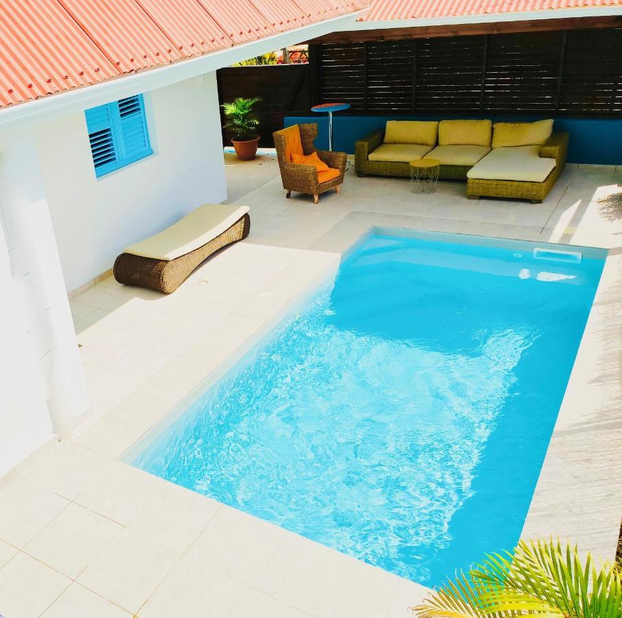 Location Maison Bleue avec piscine privative au Carbet Martinique Le Carbet Extérieur photo